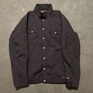 KUIU Base Camp Insulated Snap Shirt Shacket XL Mens Black Hunting Hiking 3DeFX+